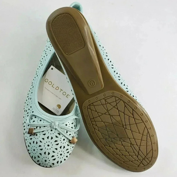 Goldtoe Comfort Plus Memory Foam Slip On Women's Bow Tie Flats Pumps New 7.5/9 - Picture 5 of 10